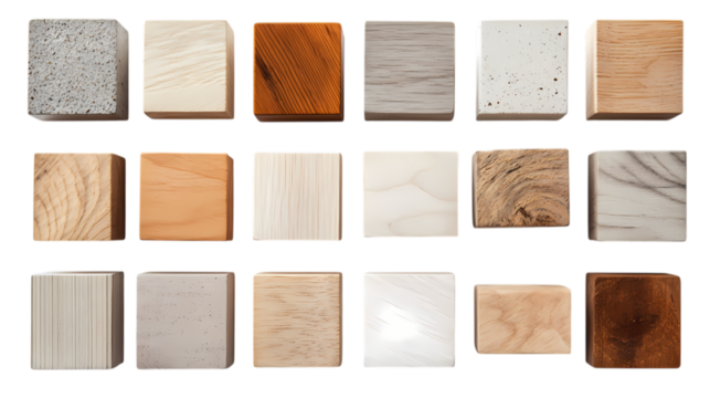 Wooden Cubes Arranged