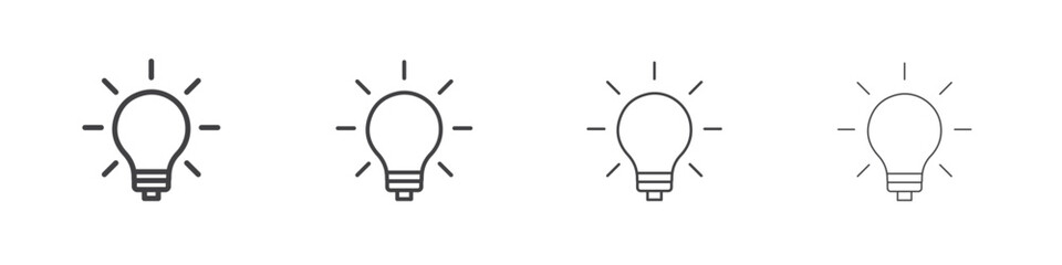 Solution icon outlines - vector simple illustration