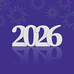 2026 New Year Celebration Vector