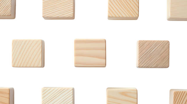 Wooden Cubes Arranged