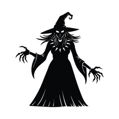 Halloween Witch Silhouette Vector Collection