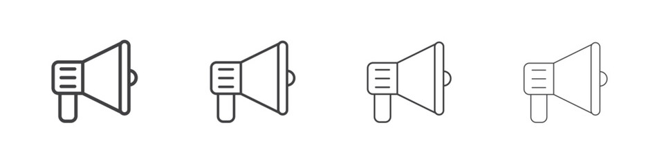 Megaphone icon outlines - vector simple illustration