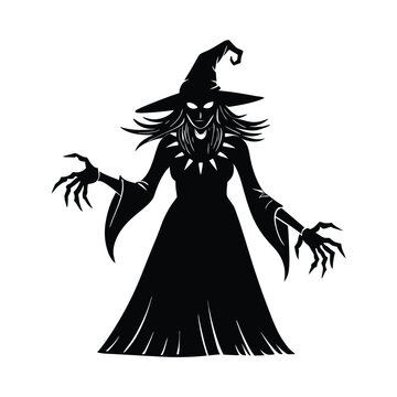 Halloween Witch Silhouette Vector Collection
