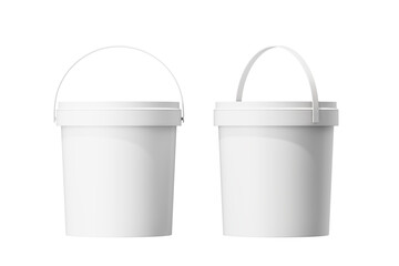 The point is in a white plastic jar. Mock up. 3d rendering