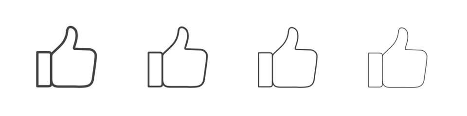 Like icon outlines - vector simple illustration