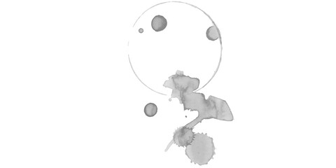 Minimal watercolor stain, clean circular ink ring with soft grunge tone for modern abstract background design and subtle artistic layout purposes
