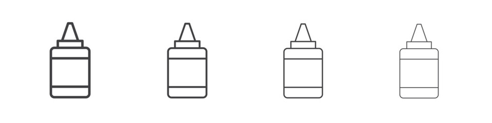Glue icon outlines - vector simple illustration