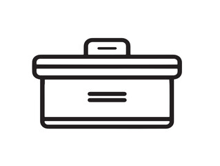 Sleek Reception Desk Icon Clean Vector Line Drawing