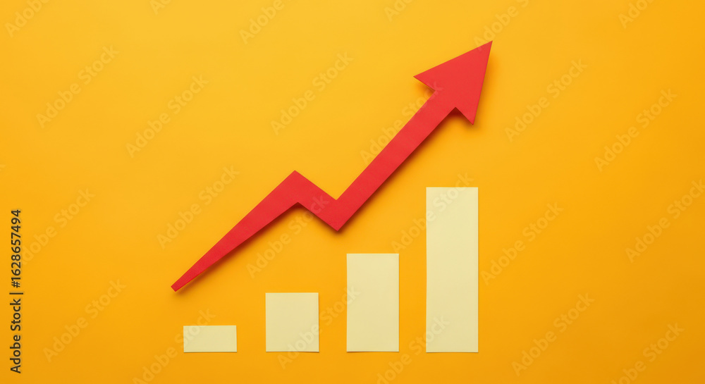 Poster elevate your business strategy a dynamic visual representation of growth and success with a vibrant 