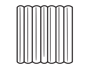Elegant panel curtain icon in clean vector lines