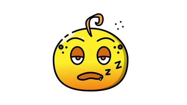 Tired sleepy emoji with drool and Zzzs indicating deep slumber and exhaustion