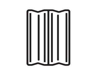 Room divider frame icon with clean vector lines