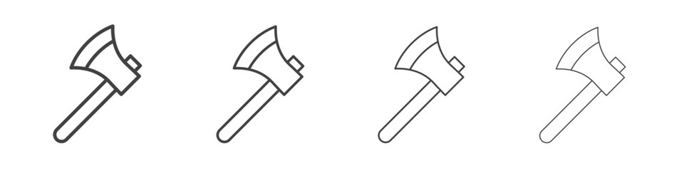 Axe icon outlines - vector simple illustration