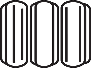 Flat 2D panel screen divider line icon design