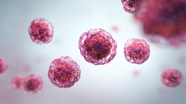 scene digital render depicting progression of lymph node swelling and spleen growth associated with viral illness.