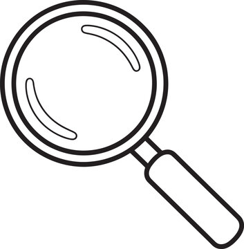 Magnifying Glass Icon for Exploration and Discovery on a Transparent Background for Versatile Use