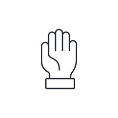 hand icon. linear style sign for mobile concept and web design. Vector icon. Symbol, logo illustration. Vector graphics