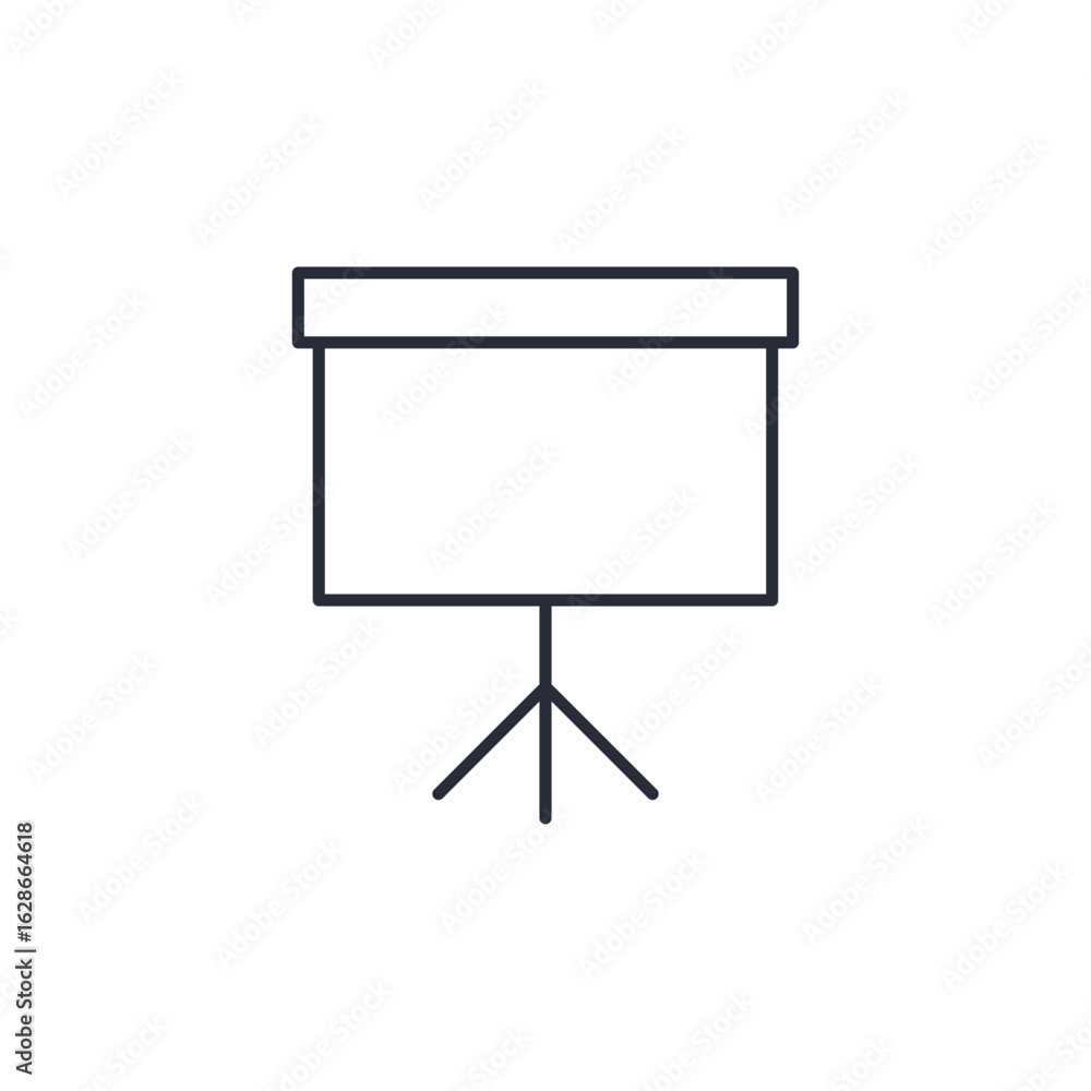 Poster projector screen icon. linear style sign for mobile concept and web design. vector icon. symbol, log