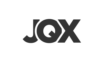 JQX logo design template with strong and modern bold text. Initial based vector logotype featuring simple and minimal typography. Trendy company identity.