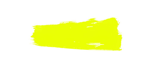 Neon yellow stroke, wide paintbrush smudge with smooth edges perfect for poster elements and bold graphic compositions

