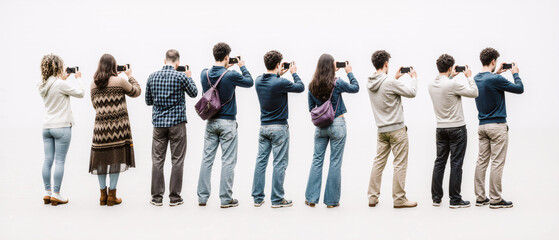 people taking photos with their smartphones
