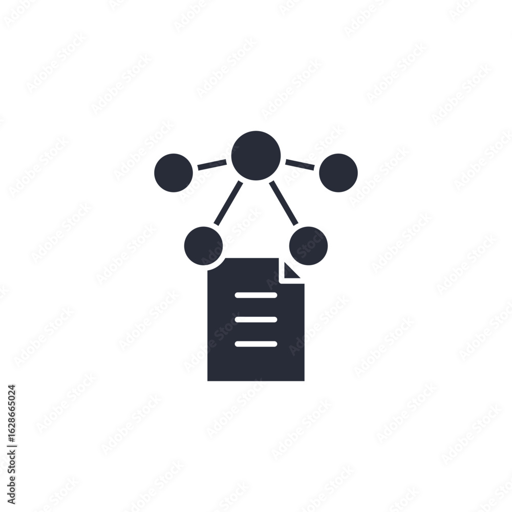 Aufkleber document sharing icon. linear style sign for mobile concept and web design. vector icon. symbol, log
