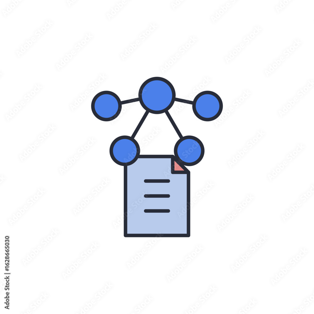 Poster document sharing icon. linear style sign for mobile concept and web design. vector icon. symbol, log