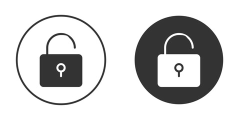 Unlock icon vector design and illustration, graphic design.