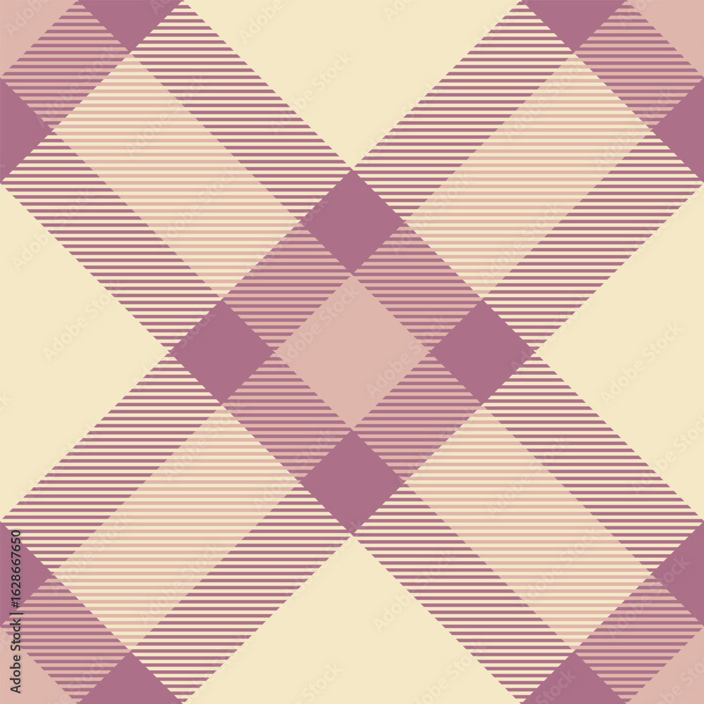 Poster elegant plaid pattern in soft mauve and cream hues. timeless design for textiles, backgrounds, and c