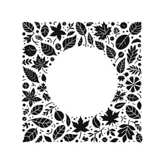 Falling Leaves Frame Border Vector Design