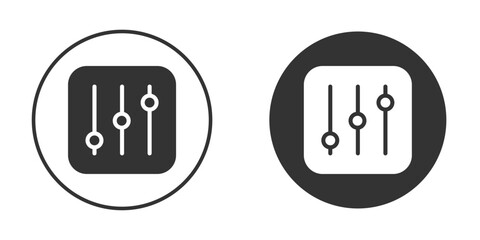 Equalizer icon vector design and illustration, graphic design.