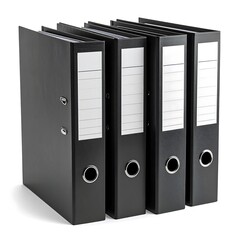 Stack of black file folders (1)