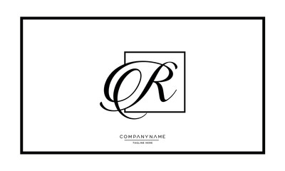 Alphabet letters R or RR logo monogram