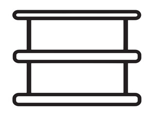 Standing shelf icon with clean vector design  