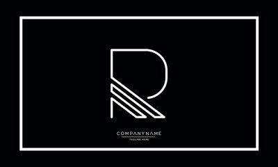 Alphabet letters R or RR logo monogram