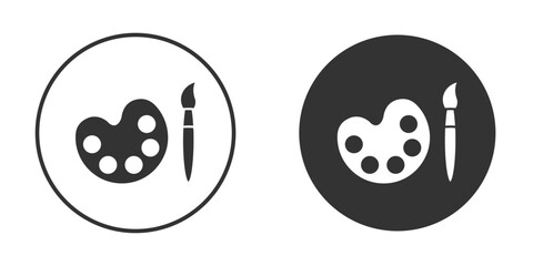Brush and Palette icon vector design and illustration, graphic design.