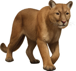 Obraz premium Puma Walking Pose on Clear Background