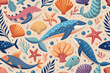 Vector Sea Life and Nautical Elements