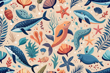 Vector Sea Life and Nautical Elements