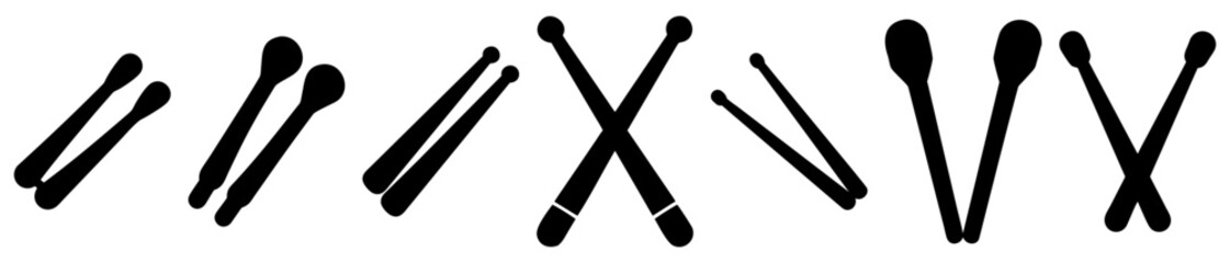 Various representations of rudimentary matches in black and white illustration.