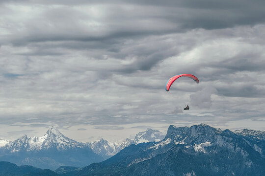 paraglider in the sky
