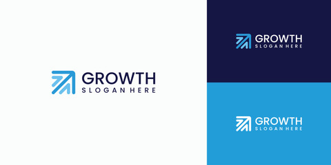 Triple arrow growth logo design