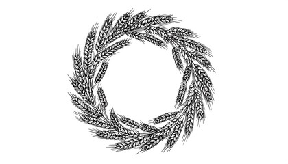 Wheat wreath frame
