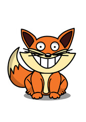 Illustration of a funny fox