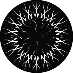 plasma ball filament on white background.eps