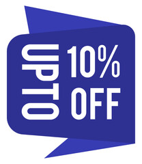 special offer 10% discount, sale announcement sticker, price reduction tag vector