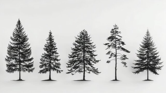  row of trees, perfect for use in historical or vintage-themed designs