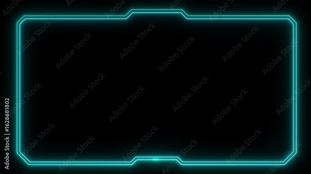 Poster futuristic digital hud cyber frame technology for video overlay templates.digital hud futuristic mot