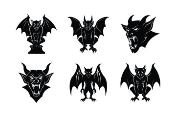 Gargoyle Vector Illustration on White Background