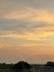 sunset over the river